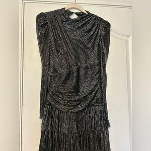 Sabina Musayev Brenda Dress Size Small. Silver